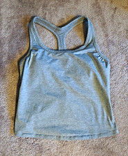 prAna Women s Gray Heavana Racerback Tank Built-In Bra Activewear M