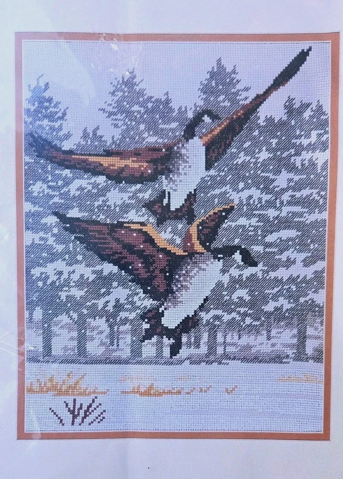 Vintage 1984 Monarch Horizons Canada Geese Counted Cross Stitch Kit #CS23 SEALED - Image 2 of 4