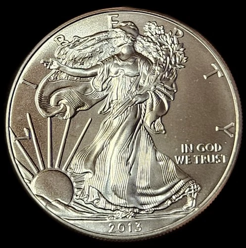 2013 AMERICAN SILVER EAGLE DOLLAR COIN 1 OZ. 999 PURE FINE SILVER