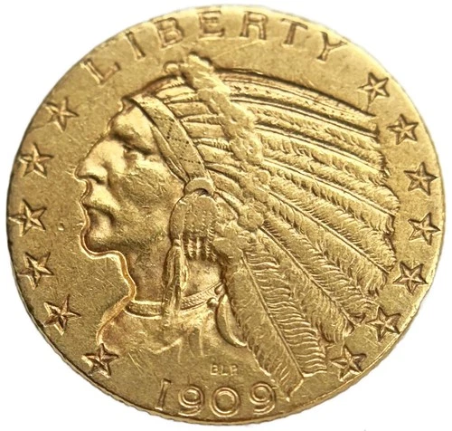 1909-S Indian Half Eagle — photo from the most recent tracked eBay sale