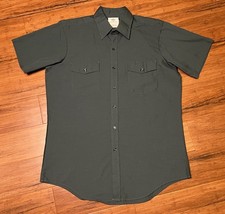 Men  s RIVERSIDE Green Short Sleeve Mechanic Work Shirt Uniform Sz Large