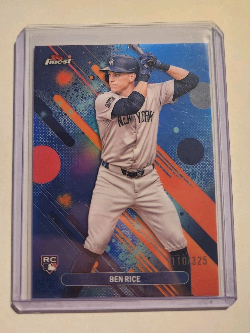 Ben Rice 2025 Finest Sky Blue Rookie RC #48 New York Yankees /325