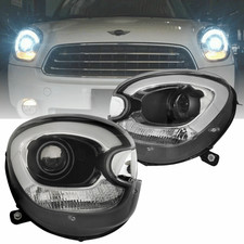 LED LightTube Scheinwerfer Set Schwarz f�r BMW MINI R60 R61 Countryman 2010�2016