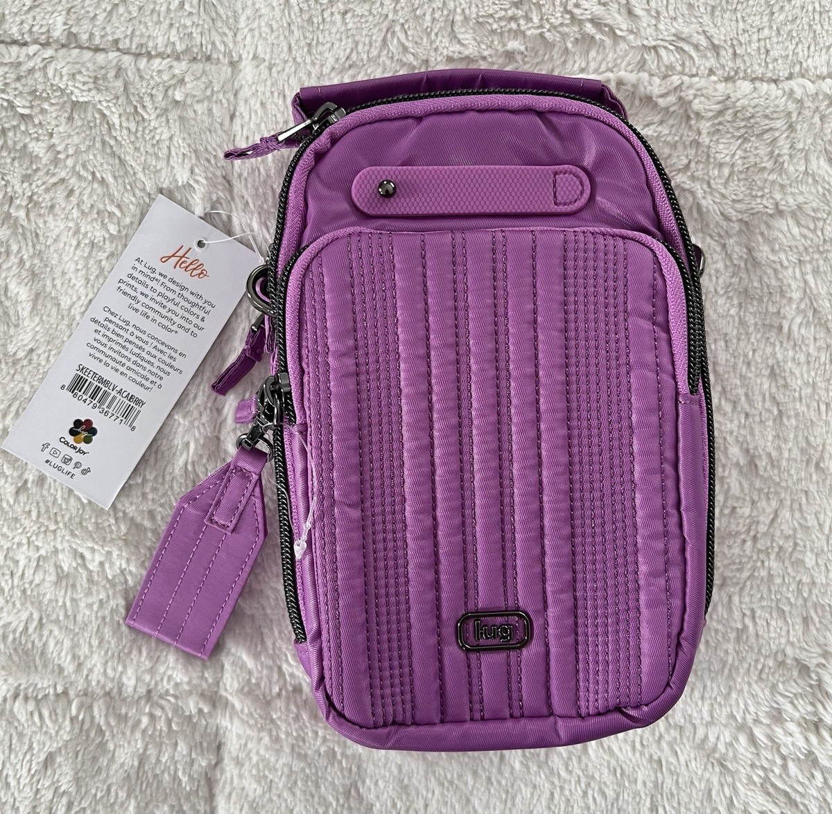 Lug Skeeter Mini Bridge Love Crossbody in Acai Berry - New with