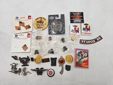 VINTAGE HARLEY DAVIDSON MOTORCYCLE LAPEL HAT JACKET PIN LOT