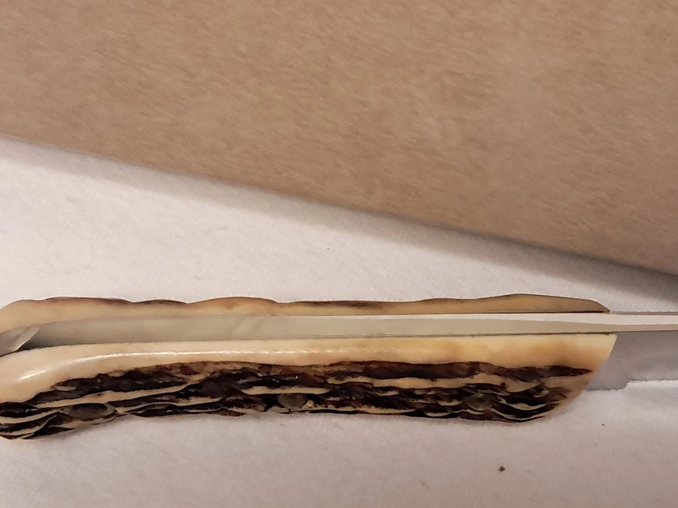 "Cuchillo Bowie Linder 5"" Alemania Full Tang funda hoja de acero inoxidable sin usar" Foto 4 de 4