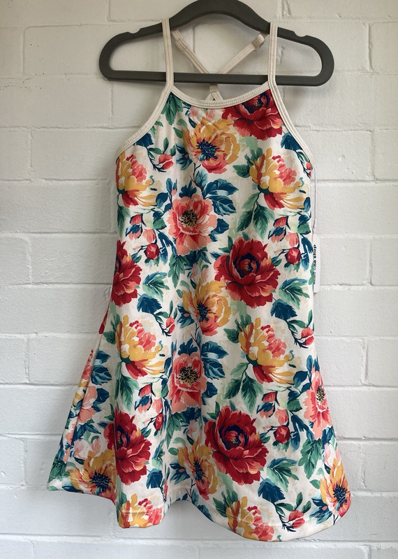 Little One Shop Girls Floral Sundress Size 6/7 Multicolor Knee Length Sleeveless