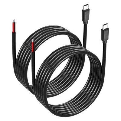 2PCS 2M/78,74 Zoll USB C zu 2Pin Bare Wire Kabel 5V/3A USB Typ C männlicher S...
