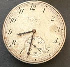 Antique 1929 Elgin Grade 303 Pocket Watch Movement Parts/Repair 12s 7j USA