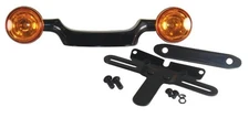 V-Factor 11443 Black Bullet Turn Signal Bar & Plate Relocation for Touring 99-08