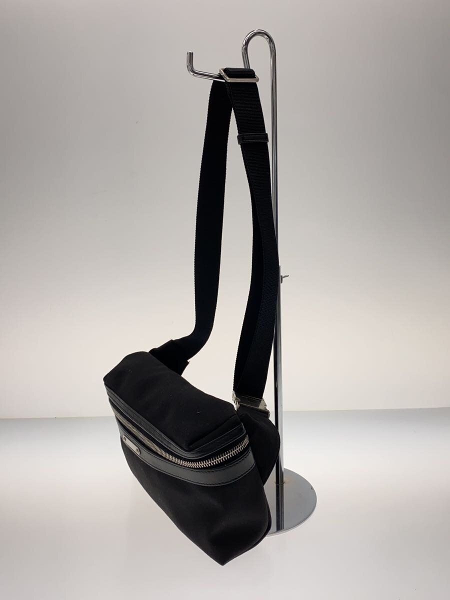 Borsa a tracolla SAINT LAURENT superficie macchiata tela 18S nera tinta unita CINTURA CITTA'