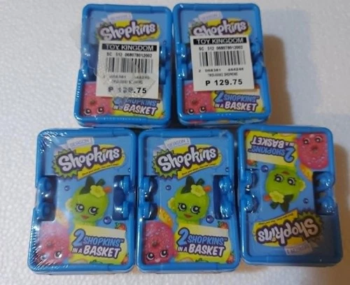 Rare 2013 5 pcs SHOPKINS SEASON 1  blind baskets 2 Shopkins  sealed hard to find