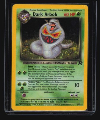 Dark Arbok (2) Holo Rare Team Rocket 02/82 MP