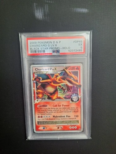 PSA 5 - Charizard G LV.X DP45 Diamond and Pearl Holo Black Star Promo