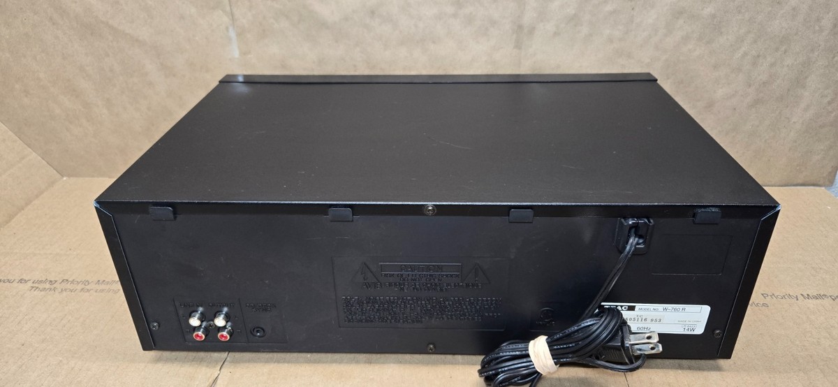TEAC W-760R Double Cassette Deck Partially Plays - AS-IS - EB