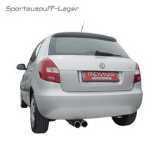 Remus Edelstahl Sportauspuff Skoda Fabia Typ 5J 5-türig 2x76mm eingerollt