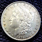1878  MORGAN SILVER DOLLAR....8 TAIL FEATHERS.......MIN. BID .01 & NO RESERVE!