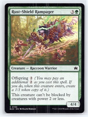 MTG NM Normal Rust-Shield Rampager 190 C Bloomburrow