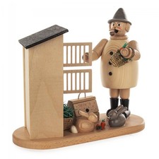 Räuchermann Kaninchenzüchter neu 23x20x10cm Hasenzüchter Stallmeister Zucht