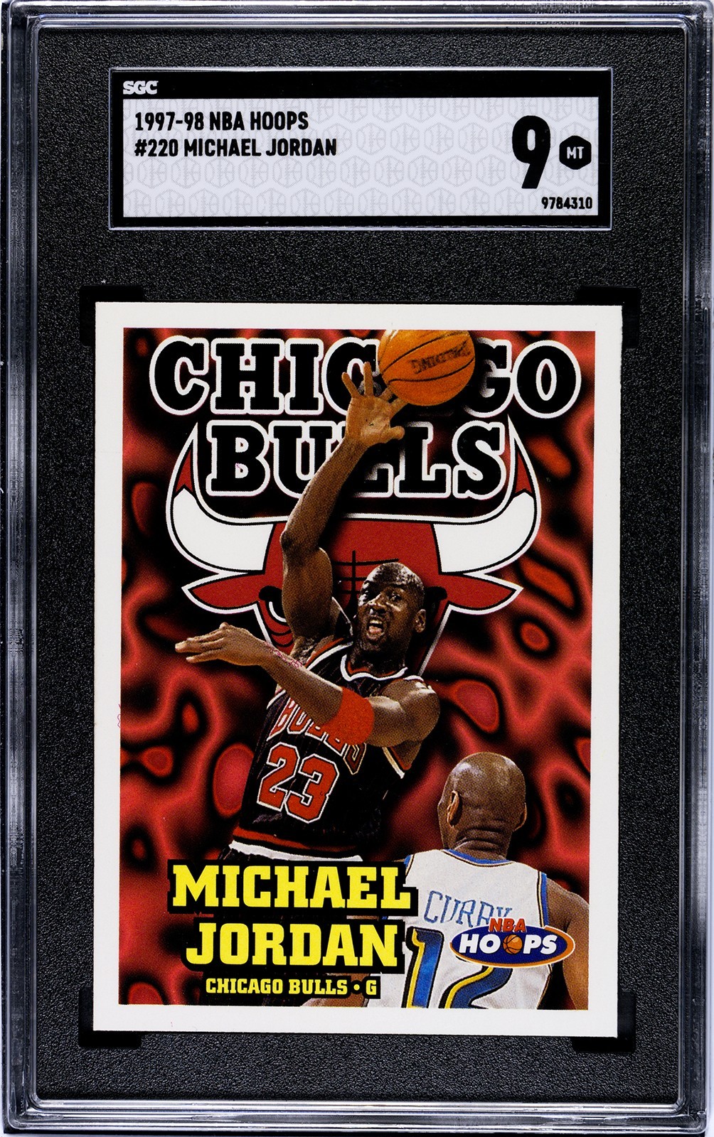1997 NBA HOOPS #220 MICHAEL JORDAN SGC 9