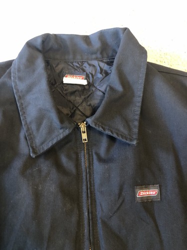 Dickies Bomber Giacca Nero Trapuntato Foderato Abbigliamento da Lavoro Uomo Taglia 2XL Meccanico Vintage - Foto 5 di 24