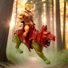 Vintage MOTU He-Man And Battle Cat Figures Includes Armor Mattel 1981 VGUC