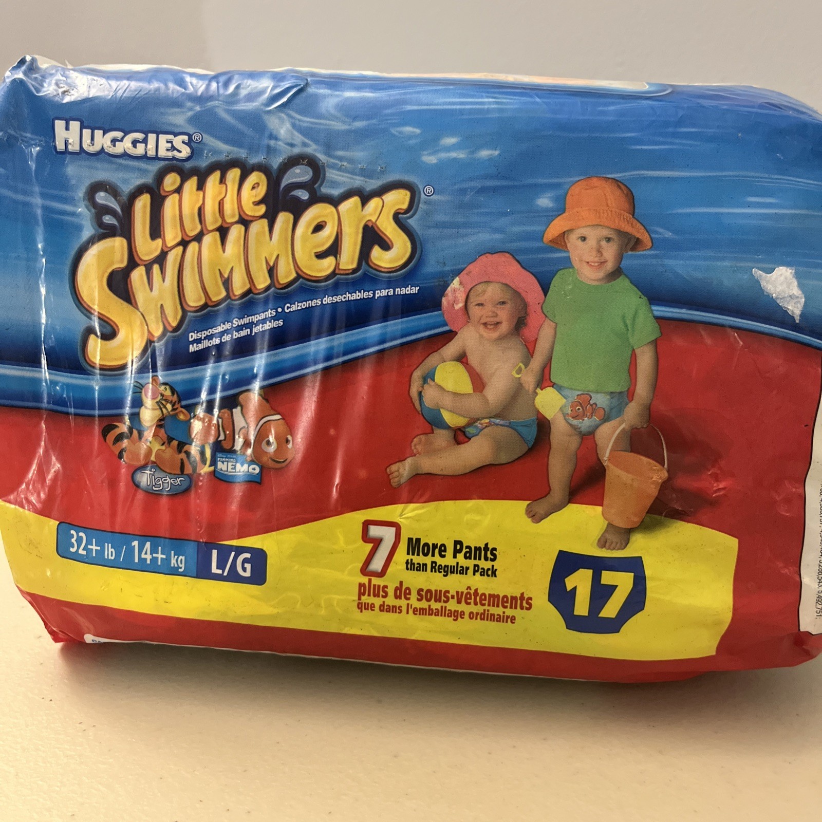 Huggies Little Swimmers Vintage Swimpants 32+ lb Large Tigger & Nemo 2000s