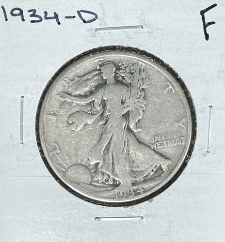 1934-D WALKING LIBERTY SILVER HALF DOLLAR ~ FINE  ~NICE COIN ~90% SILVER