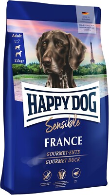 Happy Dog Hundefutter Sensible France Trockenfutter für Hunde mit Ente 11Kg