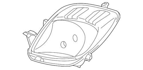 Faros delanteros izquierdo para Toyota Yaris 2009-2011 (P/N 81170-52B40)