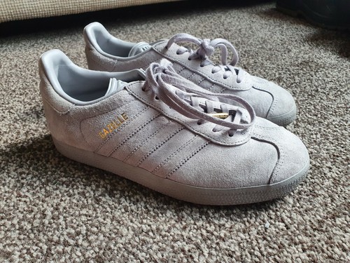 ADIDAS GAZELLE Grey Suede Trainers UK 5 