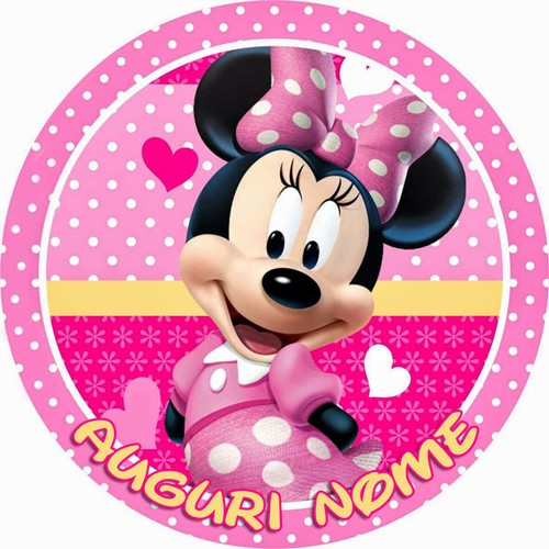 Cialda MINNIE DISNEY DAISY Decorazione Torta Ostia Zucchero Personalizzata - Foto 7 di 7