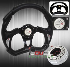 320mm 3 Spoke Steering Wheel 1.5 Thin Quick Release Adapter Jdm Horn Button
