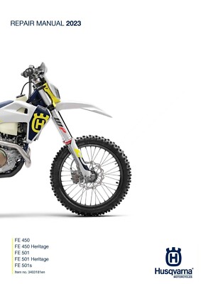 Husqvarna Service Workshop Shop Repair Manual Book 2023 FE 501s US