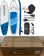 Abahub Inflatable SUP, w 10'6" x 31" x 6"  iSUP, Blue Standup Paddleboard w seat