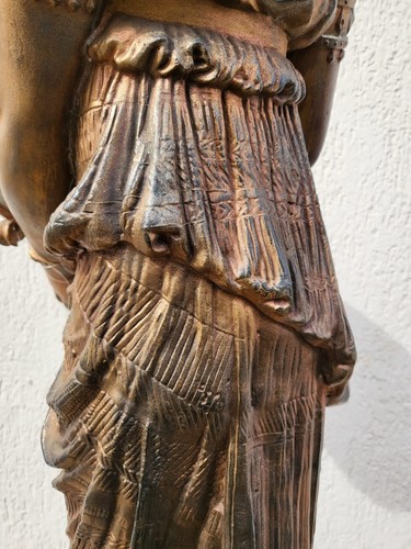 Egyptienne à l'Urne, Régule Orientaliste, Signé LEmaire, Fin XIXème Siècle - Picture 2 of 14