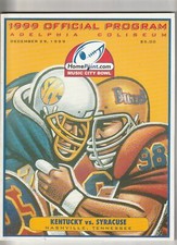 December 29, 1999 Kentucky vs Syracuse Music City Bowl Football Program
