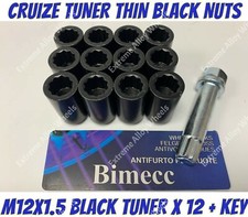 Alufelge B schwarz Tuner Muttern x 12 M12x1,5 Opel Ascona Kadett Karl Manta 