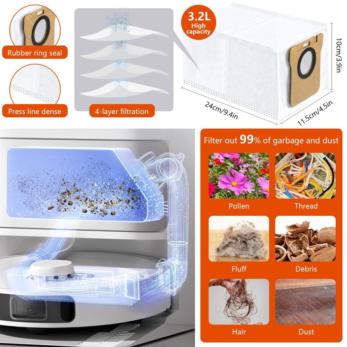 Replacement Cleaning Tray voor Dreame L10s Ultra