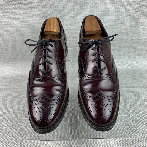 Nunn Bush Oxford Burgundy Leather Wingtip Brogue Round Toe Lace Up Shoes Size 9D - Picture 5 of 11