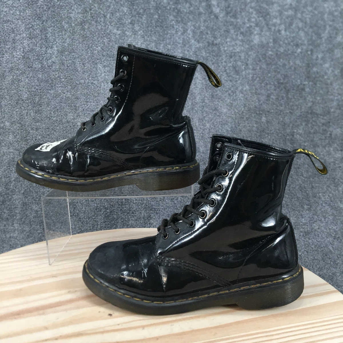Dr. Martens Patent Leather Lace Up Boots for Men for Sale 