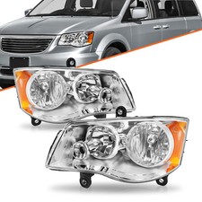 For 2008-2016 Chrysler Town&Country 2011-2020 Dodge Grand Caravan 2Pcs Headlight