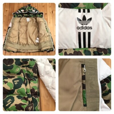 【本物保証 /関税・送料無料】adidas x A BATHING APE Parka BAPE × Adidas Shark full zip hoodie Puffer Down Jacket A