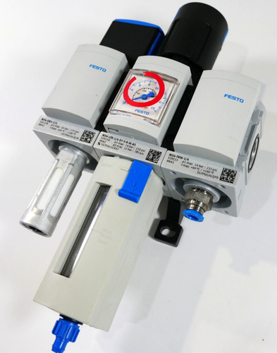 Festo Wartungseinheit | MS4-EM1-1/4 | MS4-LFR-1/4-D7-E-R-M-AS | MS4-FRM-1/4 - Bild 1 von 4