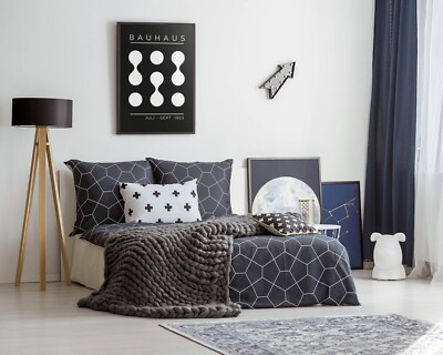 Moderne minimalistische Schwarz-Weiß-Drucke - stilvolle Kunst für Schlafzimmer & Wohnzimmer