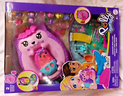 POLLY POCKET 2 IN 1 TRAVEL TOY WITH 2 MICRO DOLLS AND 16 ACCESSORIES-NXT DAY SHP