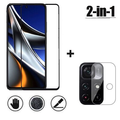 Panzerfolie aus Echtglas für Display Kamera Schutzglas für Xiaomi Poco X4 Pro 5G