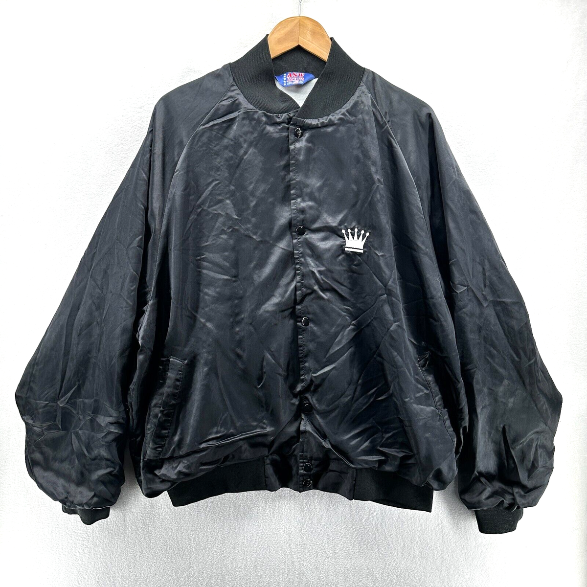 ASW Jackets Angel City Hooligans Black Varsity Nylon Bomber Made