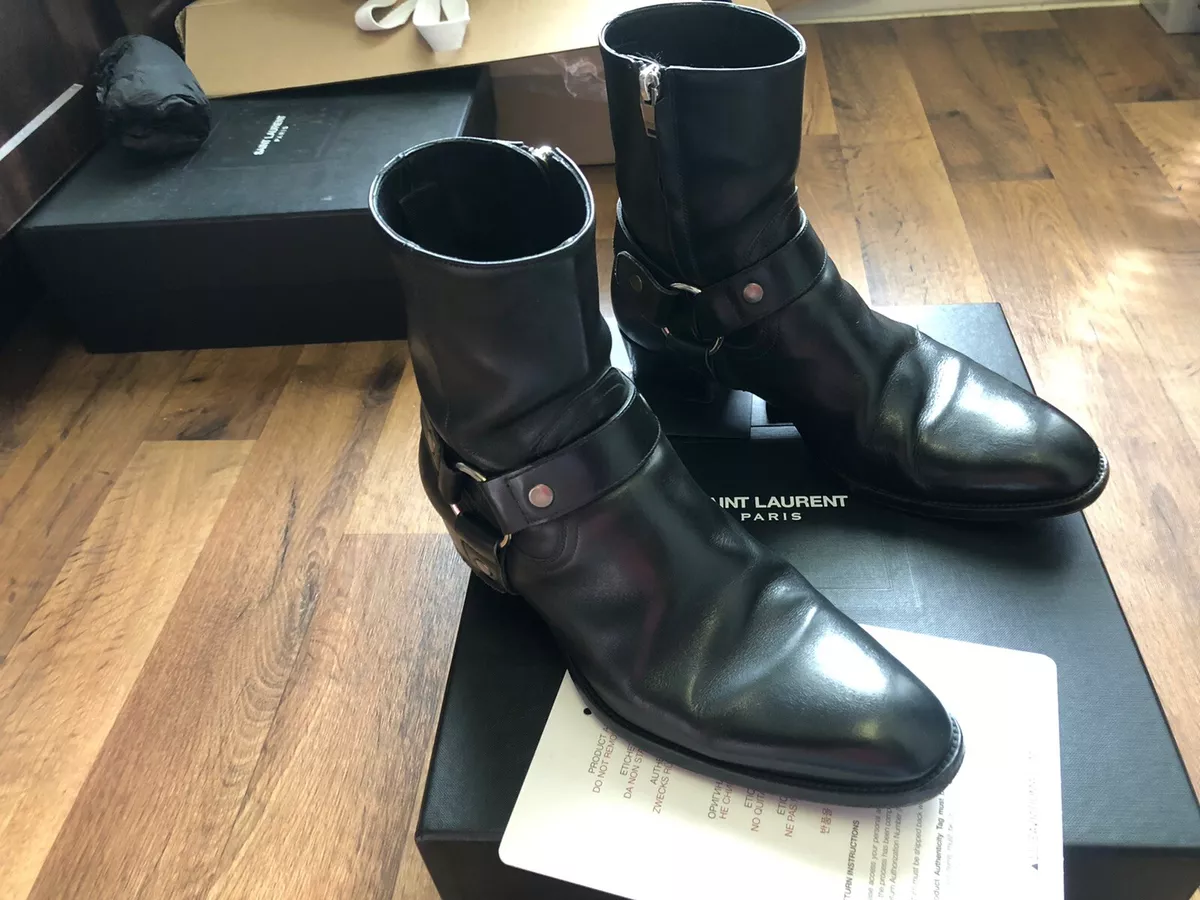 saint laurent wyatt boots 40 Black