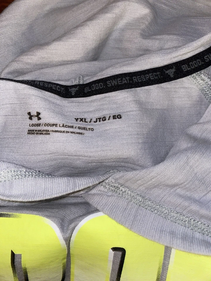 Lot of 3 boys under armour project rock short sleeve training hoodies XLarge - Image 4 of 4